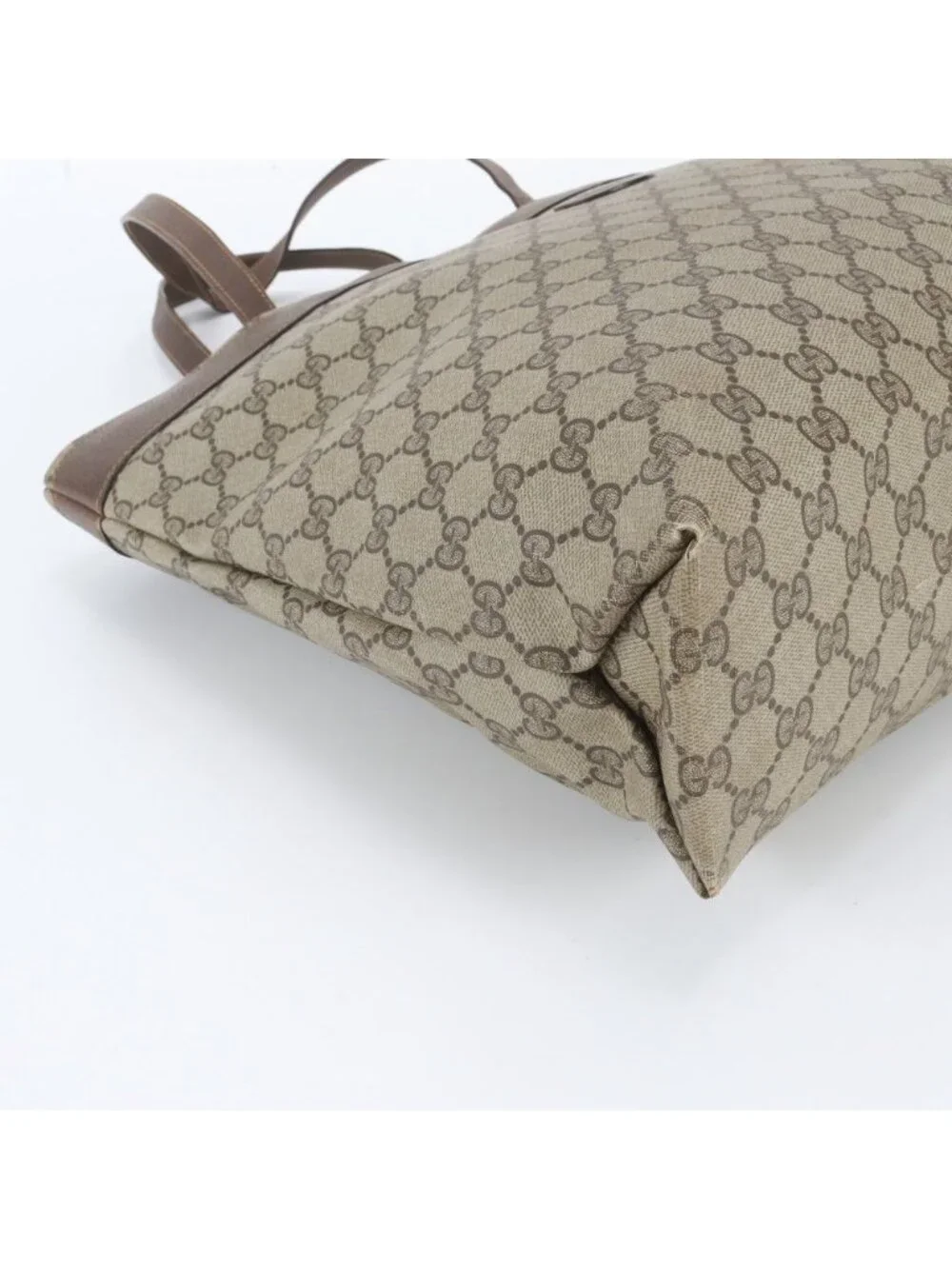 Gucci Vintage GG Supreme Leather Tote Bag Shoulder Business Document